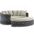 Summon Sunbrella/Synthetic Rattan Weave Outdoor Patio Daybed