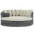 Summon Sunbrella/Synthetic Rattan Weave Outdoor Patio Daybed