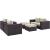 Convene 5-Pc Synthetic Rattan Weave Outdoor Patio Sofa Set