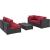 Convene 5-Pc Synthetic Rattan Weave Outdoor Patio Sectional Set, Composition 1