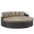 Convene Synthetic Rattan Weave Outdoor Patio Daybed w/Canopy