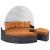 Convene Synthetic Rattan Weave Outdoor Patio Daybed w/Canopy