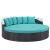 Convene Synthetic Rattan Weave Outdoor Patio Daybed w/Canopy