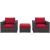 Convene 3-Pc Synthetic Rattan Weave Outdoor Patio Sofa Set, Composition 2