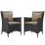 Convene 2-Pc Synthetic Rattan Weave Outdoor Patio Dining Set