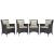 Convene 4-Pc Synthetic Rattan Weave Outdoor Patio Dining Set