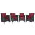 Convene 4-Pc Synthetic Rattan Weave Outdoor Patio Dining Set