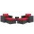 Convene 5-Pc Synthetic Rattan Weave Outdoor Patio Sectional Set, Composition 3