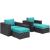 Convene 5-Pc Synthetic Rattan Weave Outdoor Patio Sectional Set, Composition 3