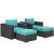 Convene 4-Pc Synthetic Rattan Weave Outdoor Patio Sectional Set