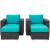 Convene 4-Pc Synthetic Rattan Weave Outdoor Patio Sectional Set