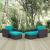 Convene 4-Pc Synthetic Rattan Weave Outdoor Patio Sectional Set