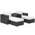 Convene 4-Pc Synthetic Rattan Weave Outdoor Patio Sectional Set