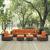 Convene 8-Pc Synthetic Rattan Weave Outdoor Patio Sectional Set, Composition 2