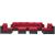 Convene 8-Pc Synthetic Rattan Weave Outdoor Patio Sectional Set, Composition 2