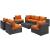Convene 8-Pc Synthetic Rattan Weave Outdoor Patio Sectional Set, Composition 3