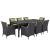 Convene 9-Pc Synthetic Rattan Weave Outdoor Patio Dining Set