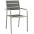 Shore Outdoor Patio Aluminum Dining Rounded Armchair