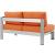 Shore Right-Arm Corner Sectional Outdoor Patio Aluminum Loveseat