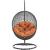 Hide Outdoor Patio Synthetic Rattan Weave Swing Chair With Stand