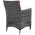 Summon 2-Pc Outdoor Patio Sunbrella/Synthetic Rattan Weave Dining Set