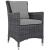 Summon 4-Pc Outdoor Patio Sunbrella/Synthetic Rattan Weave Dining Set