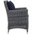 Summon 4-Pc Outdoor Patio Sunbrella/Synthetic Rattan Weave Dining Set