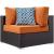 Convene 5-Pc Outdoor Patio Synthetic Rattan Weave Sectional Set, Composition 1