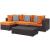 Convene 5-Pc Outdoor Patio Synthetic Rattan Weave Sectional Set, Composition 2