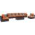 Convene 8-Pc Outdoor Patio Synthetic Rattan Weave Sectional Set, Composition 2
