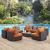 Convene 8-Pc Outdoor Patio Synthetic Rattan Weave Sectional Set, Composition 2