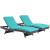 Convene Outdoor Patio Synthetic Rattan Weave Chaise