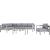 Shore 6-Pc Outdoor Patio Aluminum Sectional Sofa Set, Composition 2