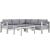 Shore 4-Pc Outdoor Patio Aluminum Sectional Sofa Set, Composition 1