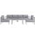 Shore 4-Pc Outdoor Patio Aluminum Sectional Sofa Set, Composition 4