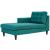 Empress Upholstered Fabric Left-Arm Chaise