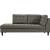 Empress Upholstered Fabric Left Facing Bumper Chaise