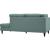 Empress Upholstered Fabric Right Facing Bumper Chaise