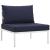 Harmony 8-Pc Outdoor Patio Aluminum/Fabric Sectional Set