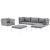 Harmony 6-Pc Outdoor Patio Aluminum Sectional Sofa Set