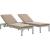 Shore 3-Pc Outdoor Patio Aluminum Chaise with Fabric Cushions