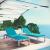 Shore 3-Pc Outdoor Patio Aluminum Chaise with Fabric Cushions