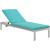 Shore Outdoor Patio Aluminum/Fabric Chaise with Cushions