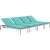 Shore Outdoor Patio Aluminum/Fabric Chaise with Cushions