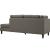 Empress 2-Pc Upholstered Fabric Right Arm Facing Bumper Sectional