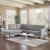 Empress 2-Pc Upholstered Fabric Left Arm Facing Bumper Sectional