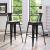 Promenade Powder Coated Steel/Bamboo Bar Stool