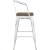 Promenade Powder Coated Steel/Bamboo Bar Stool