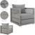 Aura Rattan Outdoor Patio Synthetic Wicker Rattan/Fabric Armchair