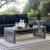 Aura Outdoor Patio Synthetic Rattan/Glass Coffee Table